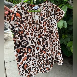 Calvin klein leopard print blouse